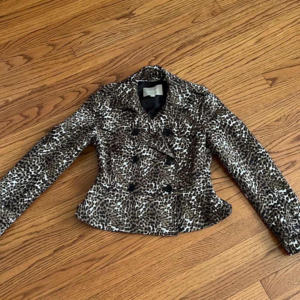 Mini trench jacket.